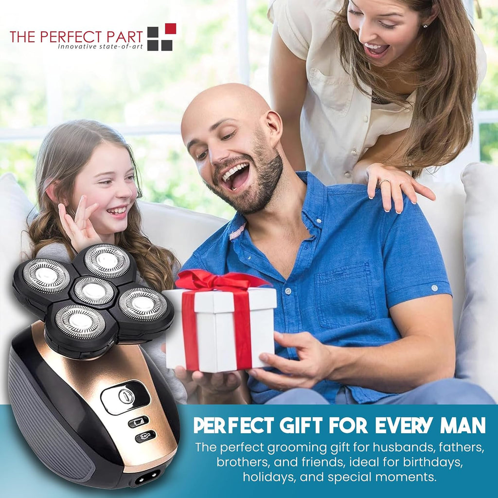 5-in-1 Rotary Electric Shaver & Trimmer for Men Waterproof Rechargeable