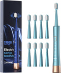 USB Rechargeable Sonic Electric Toothbrush for Adults with 8 Brush Heads and 5 Modes