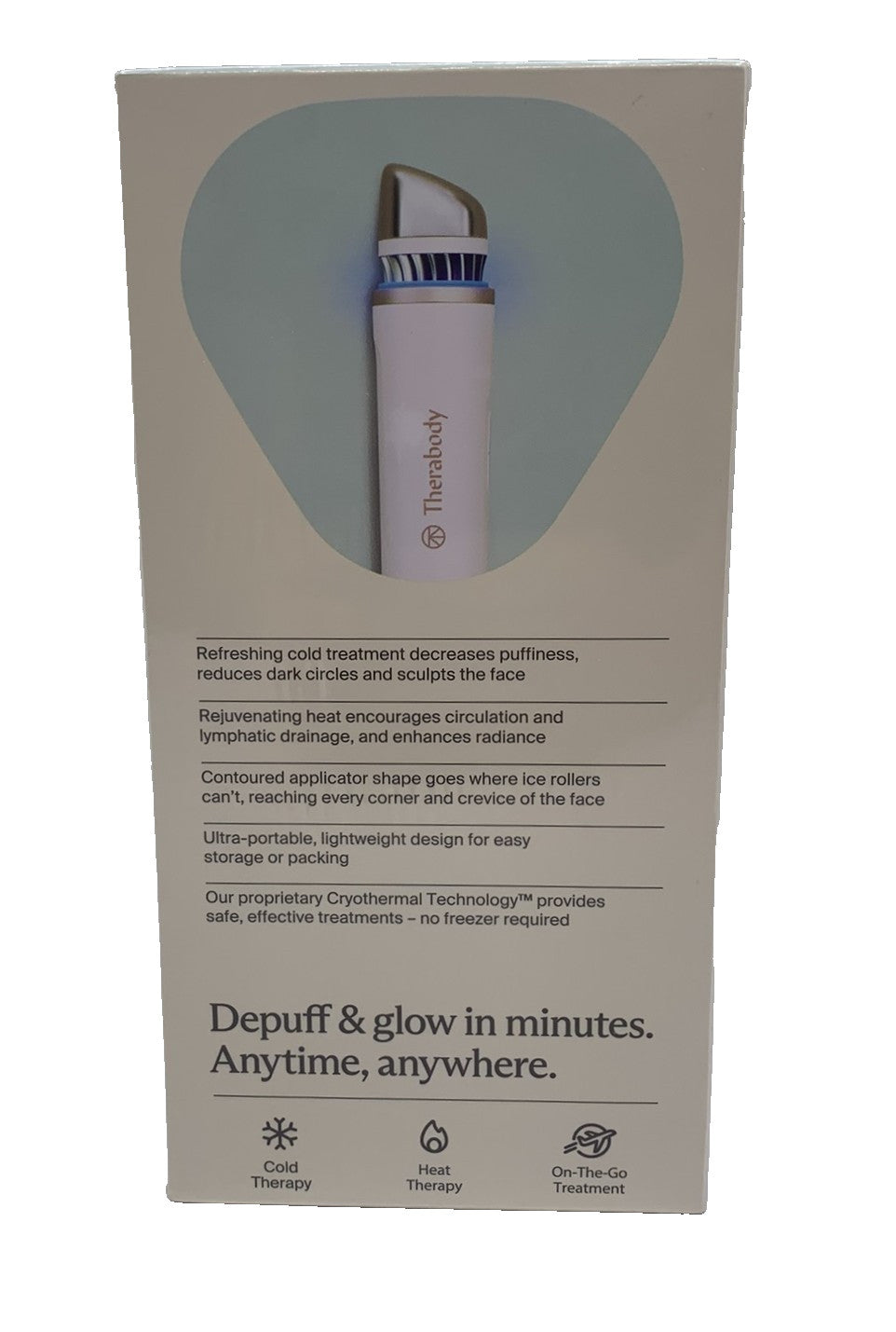 Depuffing Cold & Heat Skincare Wand - Compact Facial Therapy Device