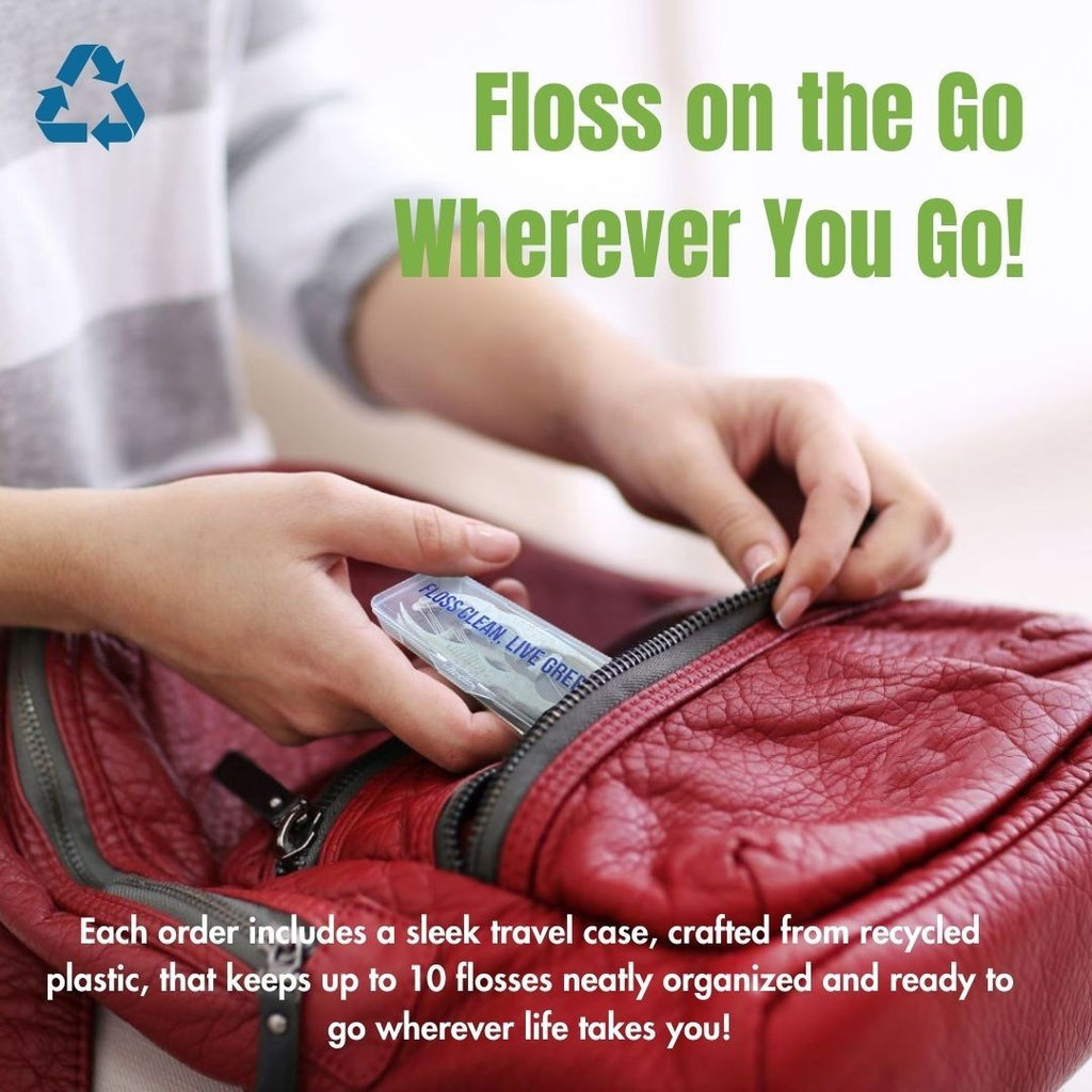 Eco-Friendly Plant-Based Floss Picks - 220 Count, Shred-Resistant Double Thread