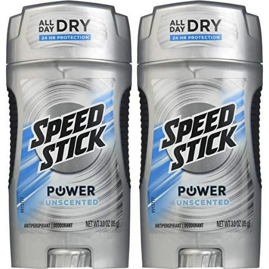 Speed Stick All Day Unscented Antiperspirant & Deodorant Stick - 3 OZ Pack of 2