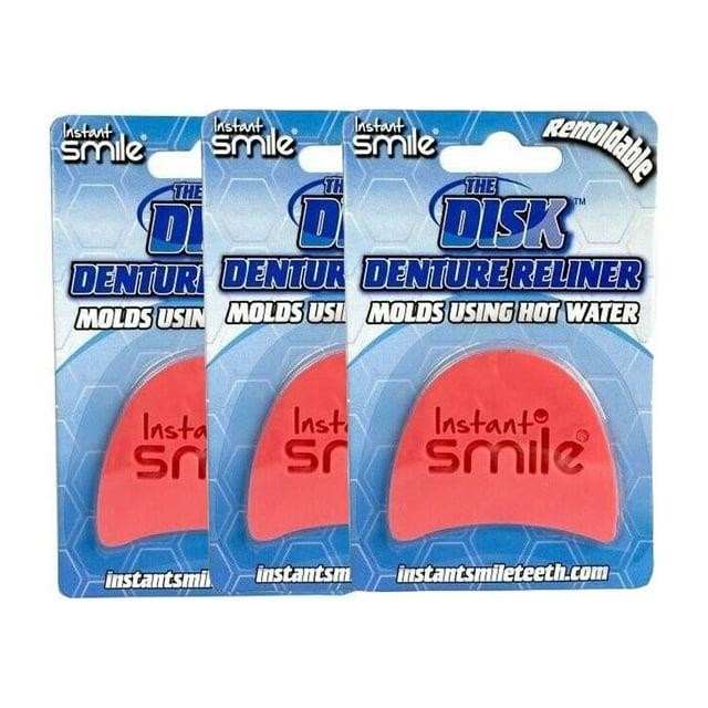 Denture Reliner Disk Kit - Remoldable Hot Water Moldable Material - 3 Pack