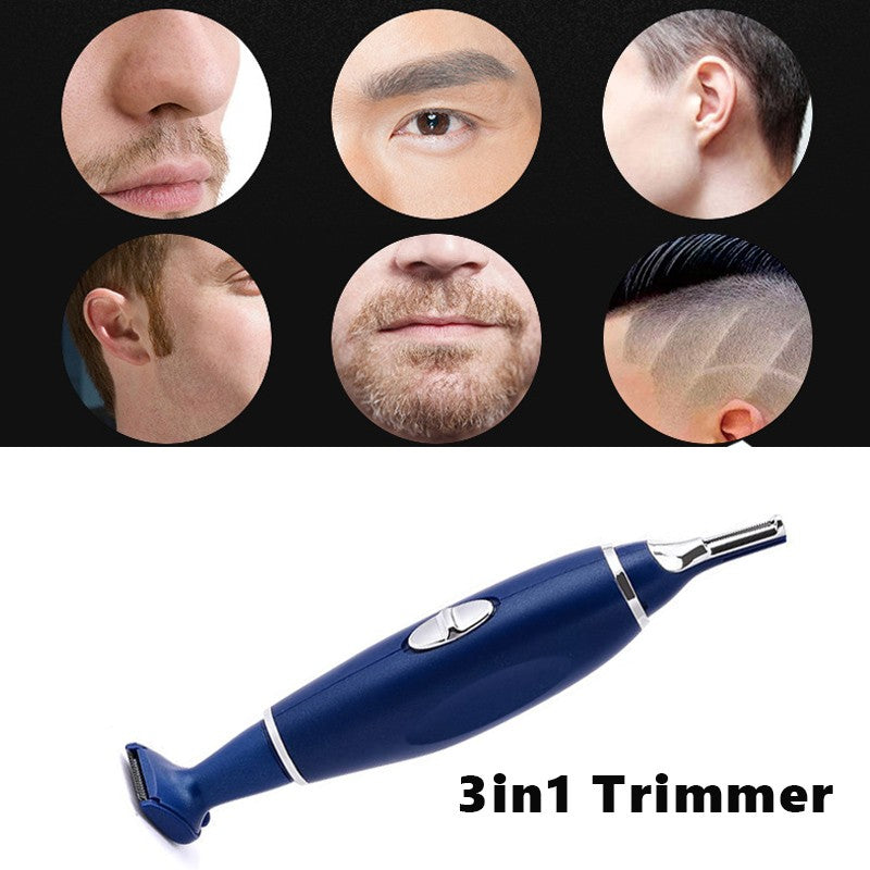 Cordless 3-in-1 Hair Removal & Trimmer Kit for Face Nose Body