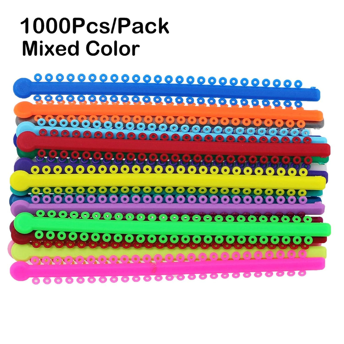 Multicolor Orthodontic Ligature Ties Kit Rubber Bands for Braces DIY Replacement