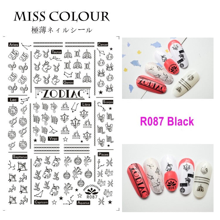 Constellation Zodiac Sign 3D Nail Stickers for Nail Art - Multiple Variants