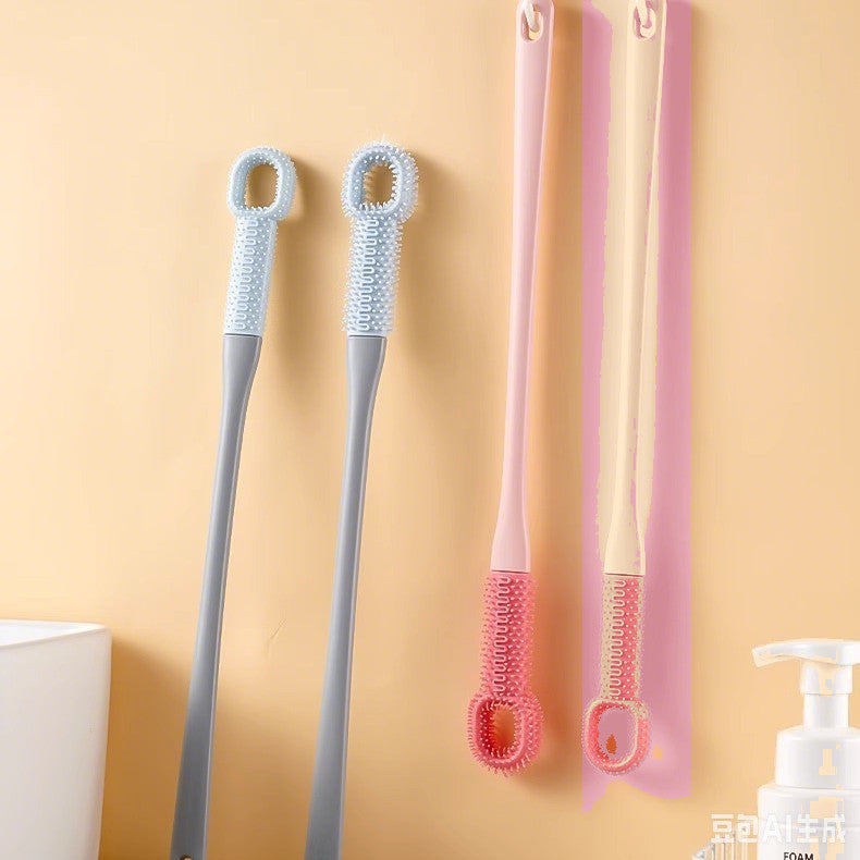 Long Handle Toe Gap Foot Scrubber Brush Set for Shower and Pedicure