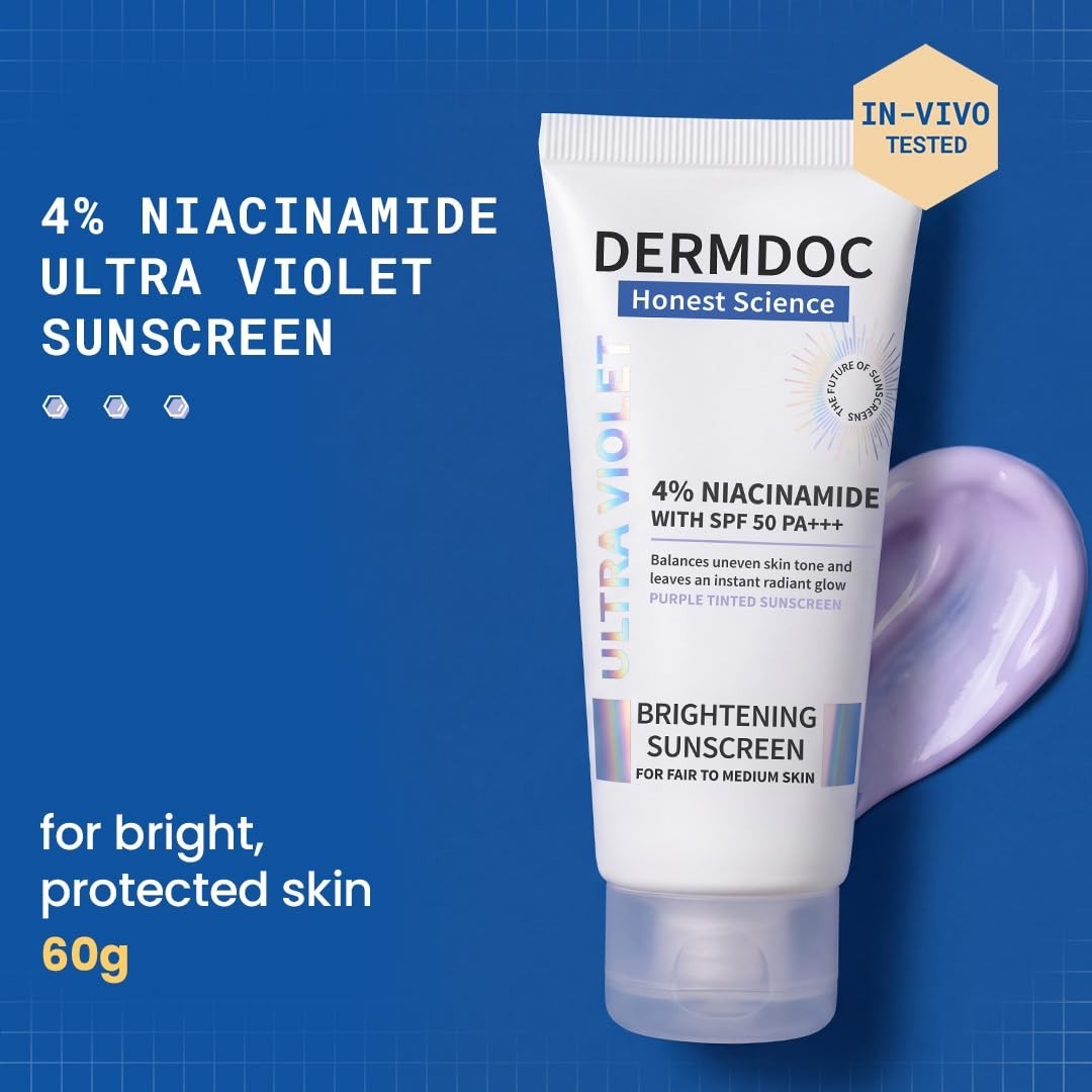 SPF 50 Face Sunscreen with Niacinamide No White Cast Lightweight Protects Skin