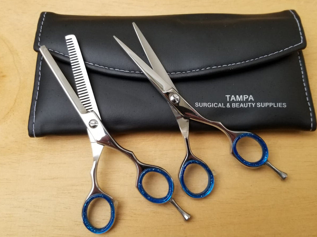 5.5 Inch Professional Hair Cutting Scissors and Thinning Shear Set - Japanese Steel