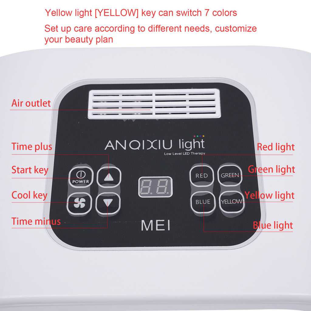 7-Color LED Light Therapy Facial Skin Rejuvenation Machine for Anti-Aging