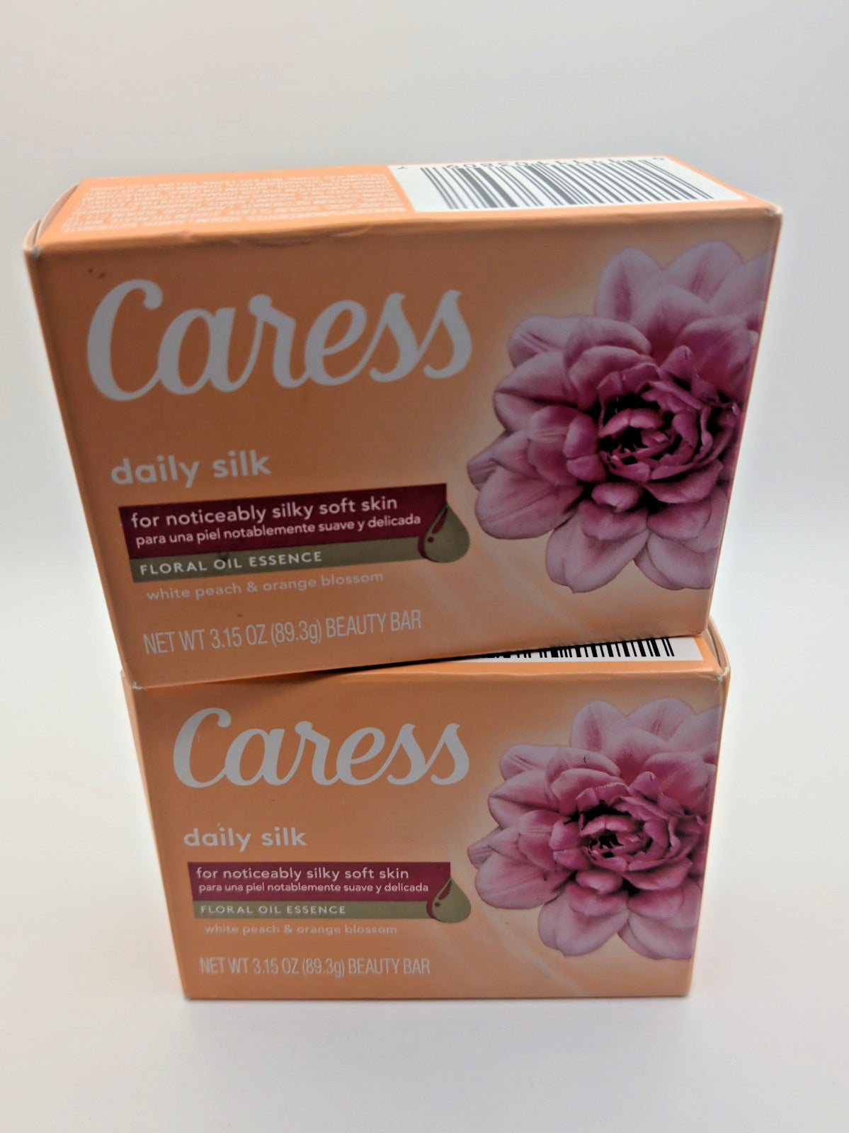 Caress Daily Silk Bar Soap White Peach & Orange Blossom - 2 Bars