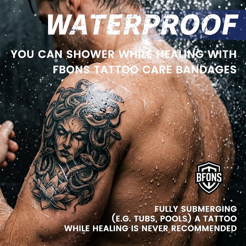 Tattoo Aftercare Bandages, 6" x 4.4 Yd Waterproof Transparent Film