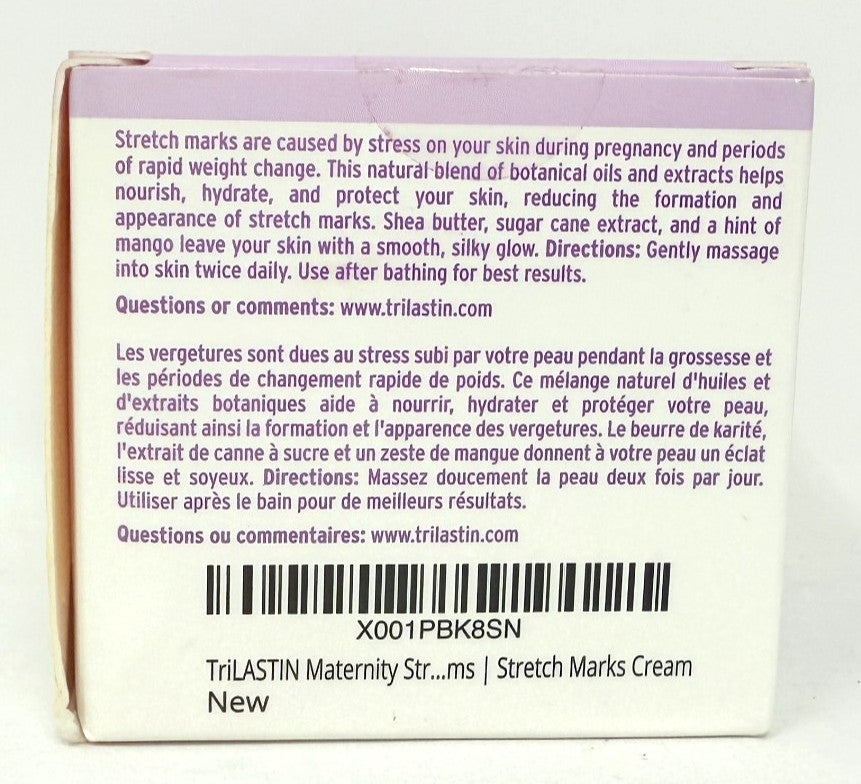TriLASTIN Maternity Stretch Mark Prevention & Healing Cream 4 oz