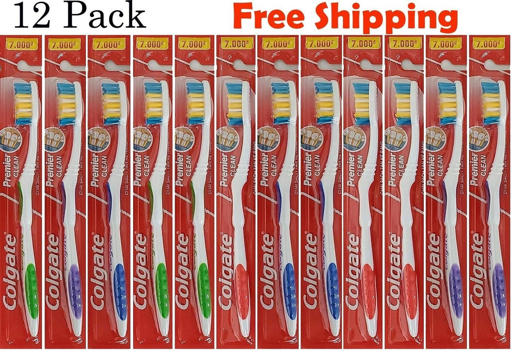 Colgate Extra Clean Toothbrush Set - 12 Firm Multi-Color Manual Brushes