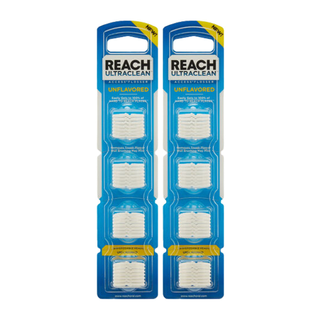 Flosser Refill Heads - Mint & Unflavored, 28 Pack - Compatible with Ultraclean Access