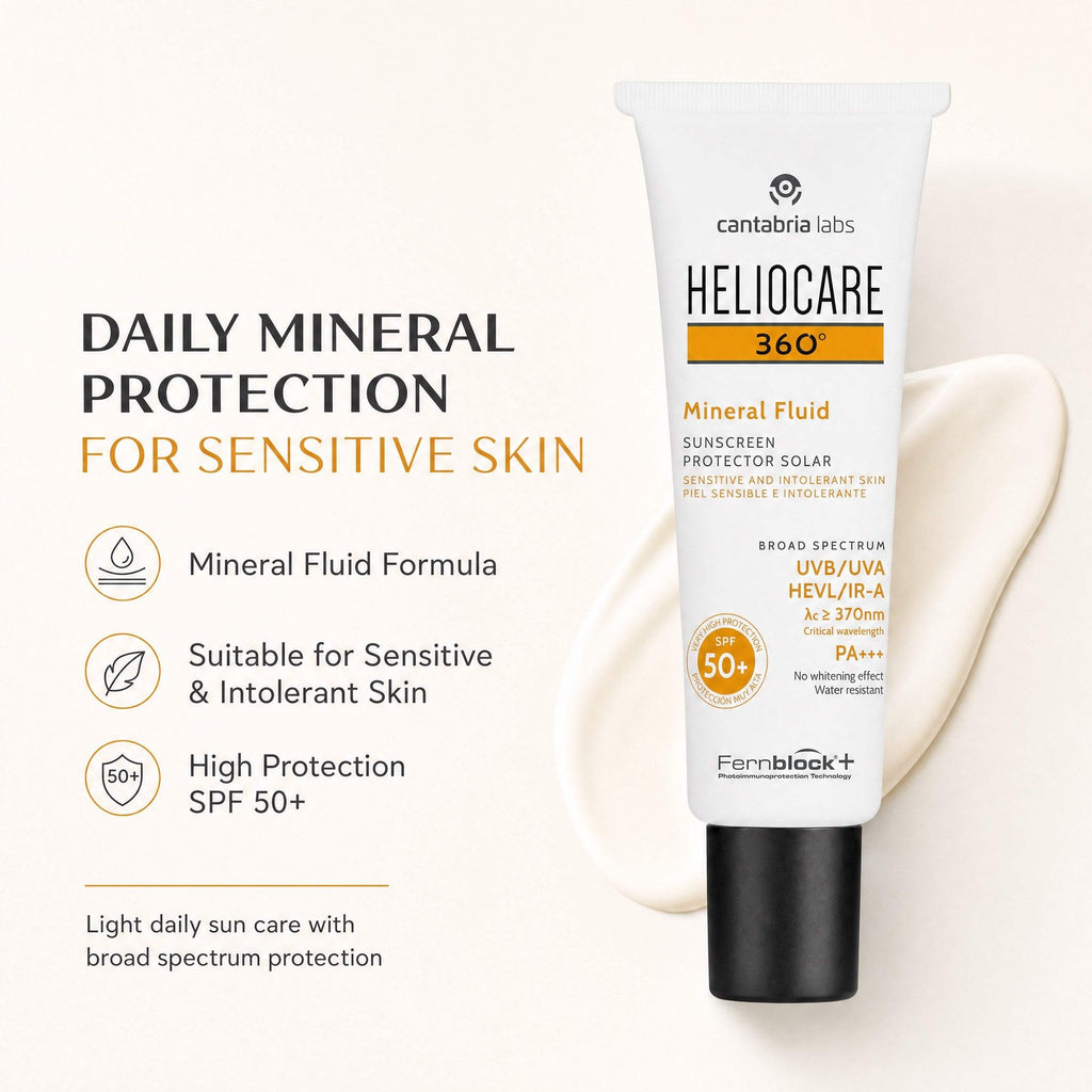 Mineral Sunscreen SPF 50+ Lightweight Face Sunblock for Sensitive Skin