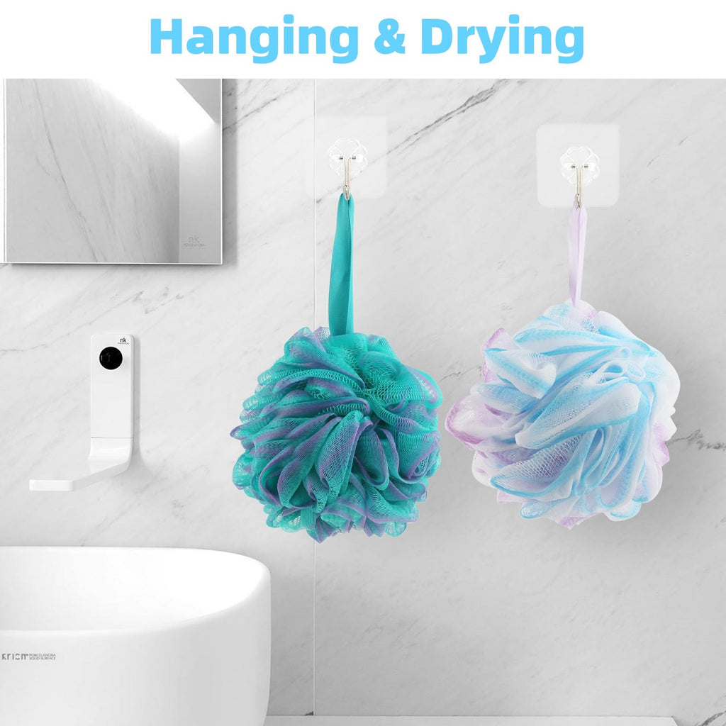 Large Size Bath Loofah Sponges 4 Pack Exfoliating Shower Scrubbers