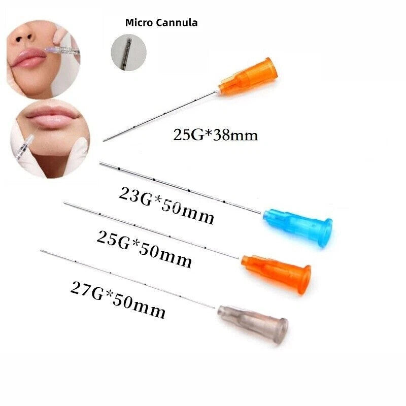 Cannula Needle Pack 18G-30G for Fillers, Micro Blunt-Tip Puncture Cannulas Variants