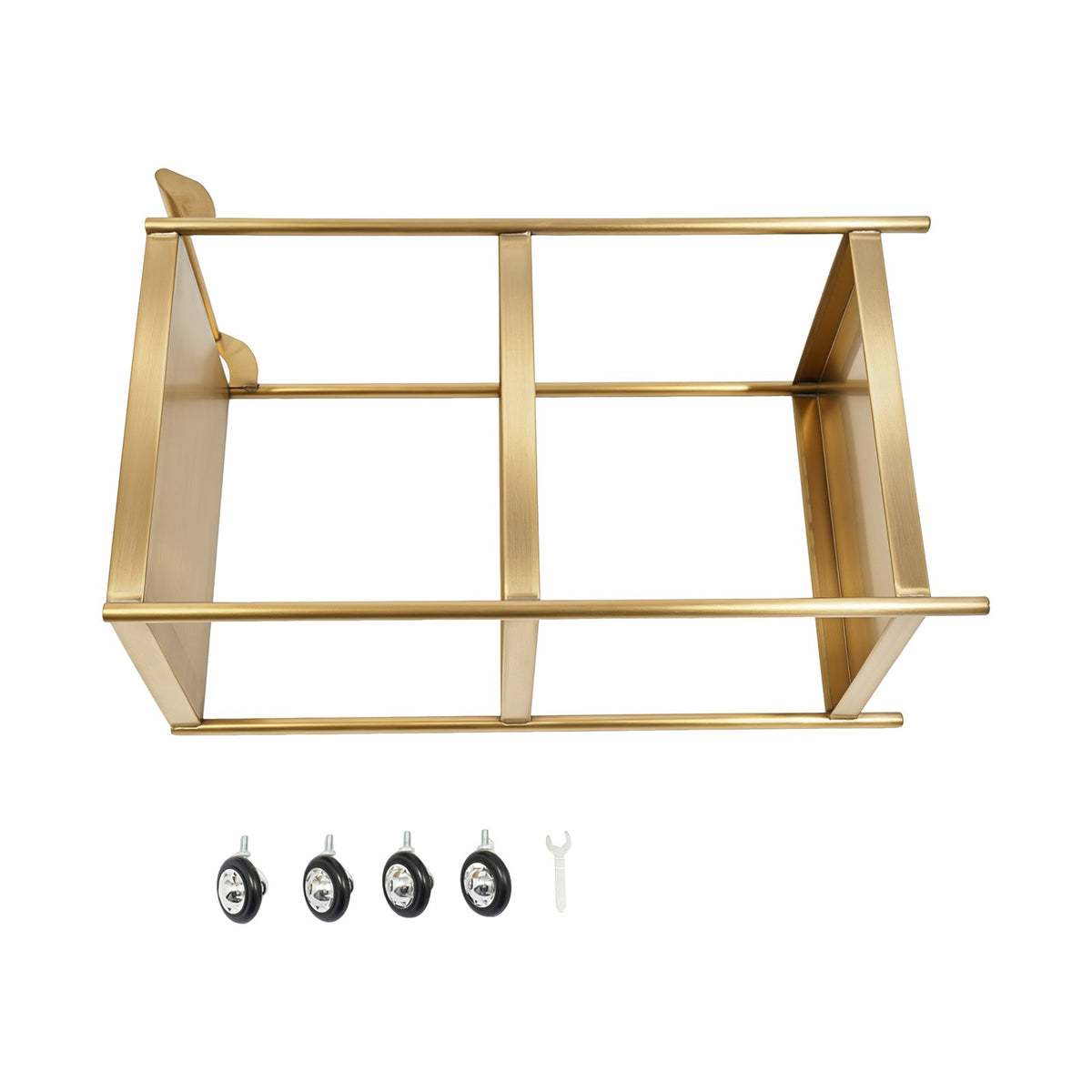 Stainless Steel 3-Shelf Utility Cart with Handle for Salons and Home