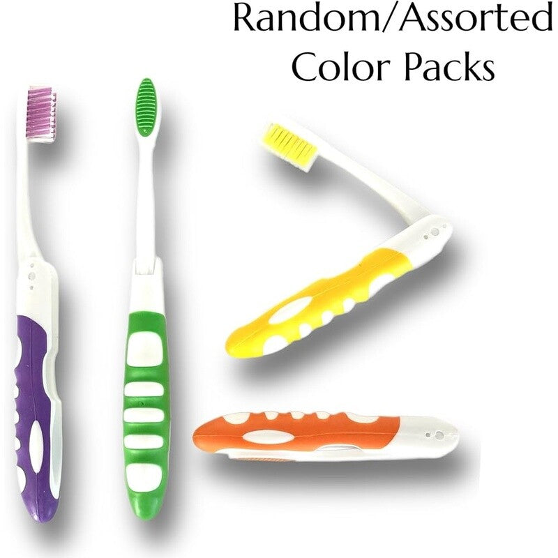 Foldable Travel Toothbrush with Medium Bristles - Compact & Ergonomic