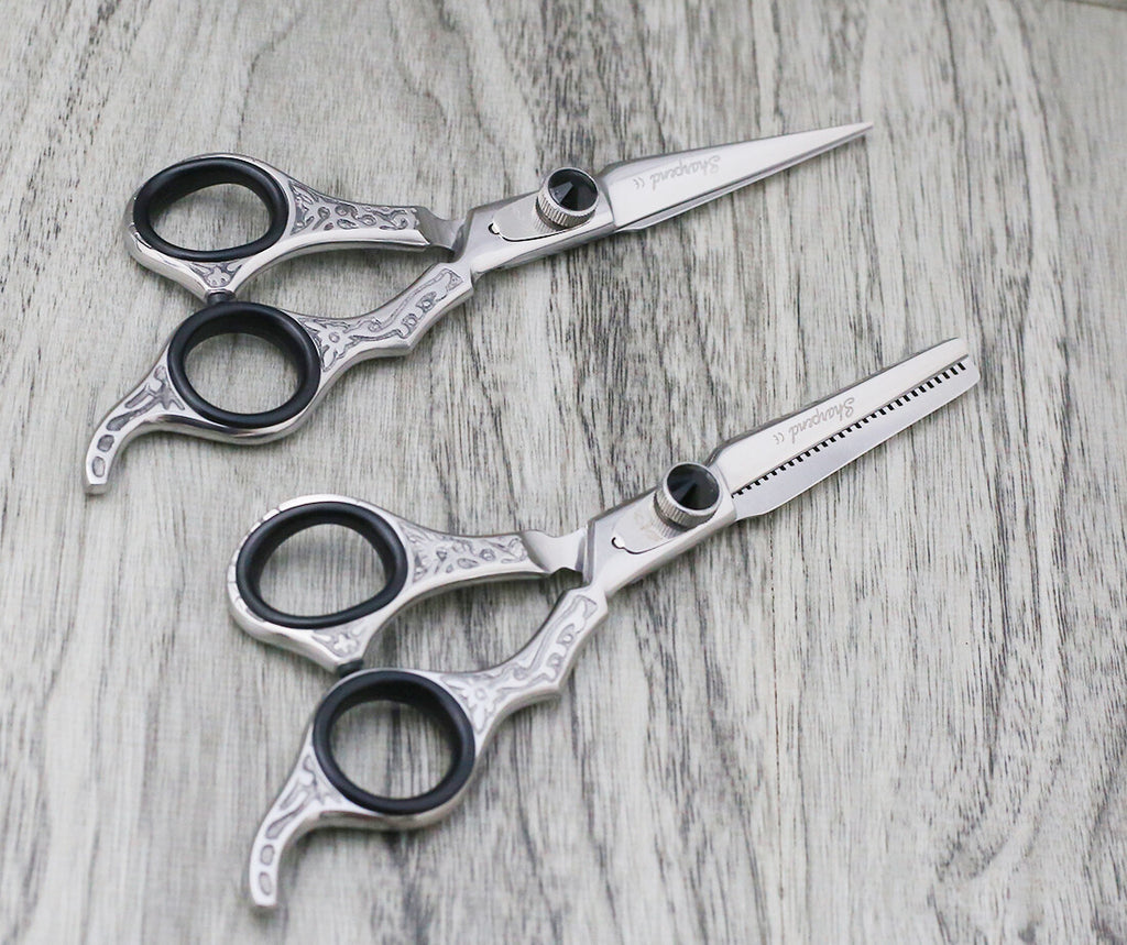 Professional Hairdressing Scissors Set with Razor & Thinning Shears for Salon & Barber
