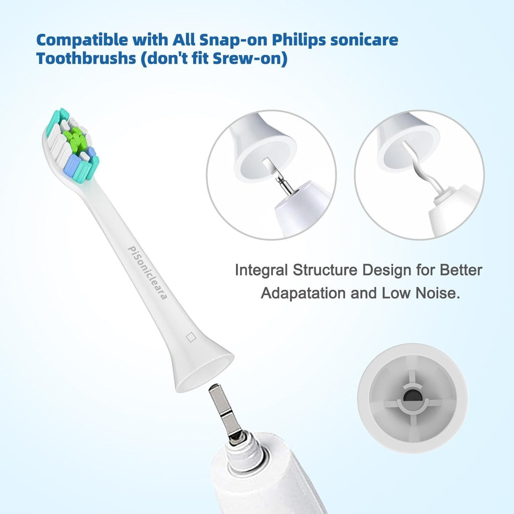 Replacement Toothbrush Heads 10 Pack - Compatible with Philips Sonicare