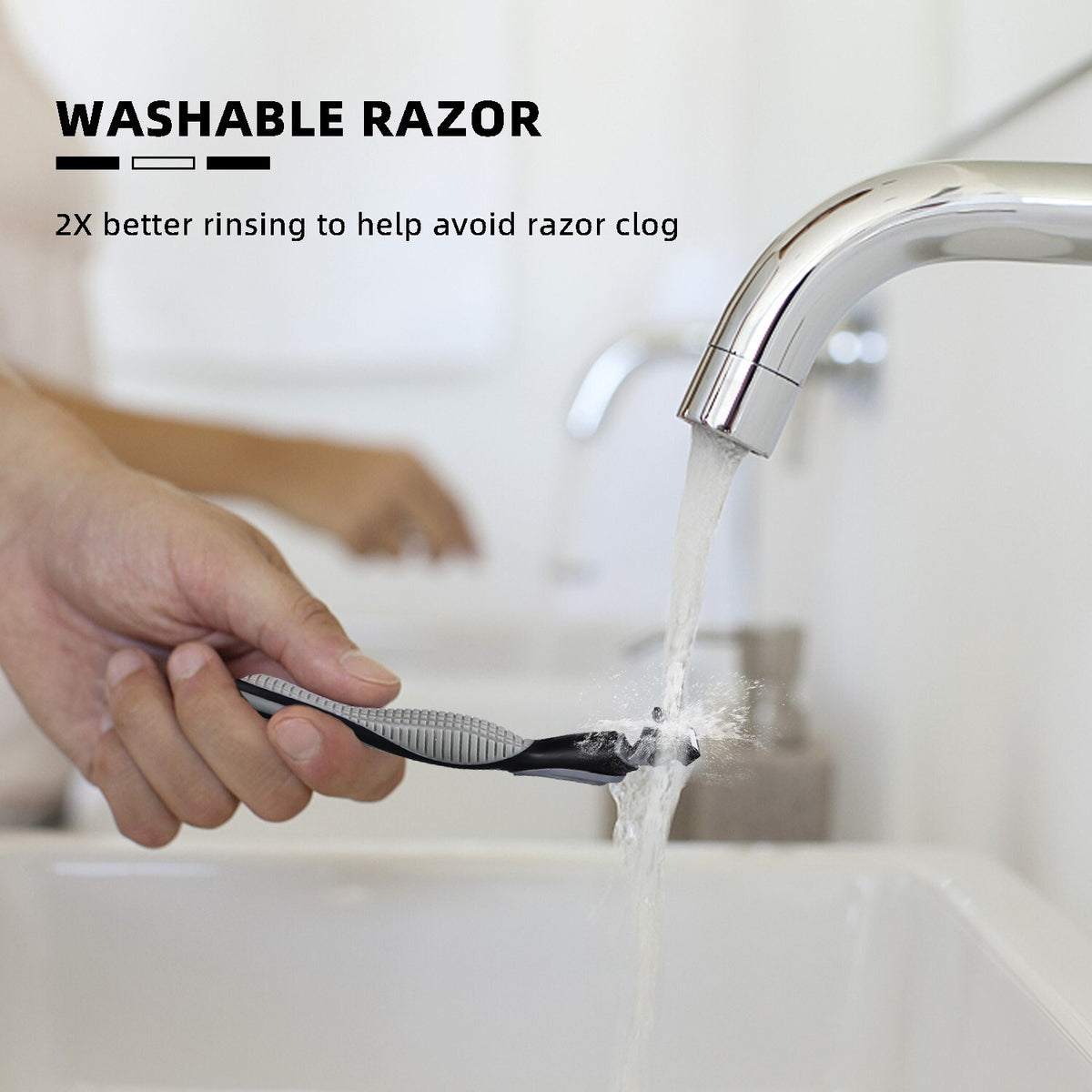 Multi-Layer Razor Handle with 8 Refill Blades - Waterproof & Comfortable