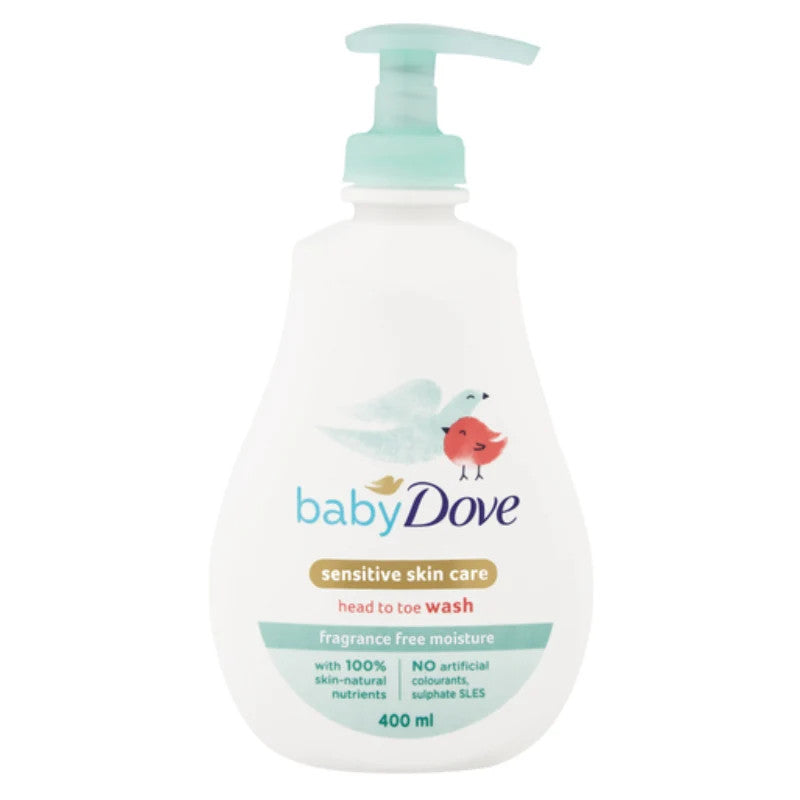 3 Pack Baby Head to Toe Wash Sensitive Moisture 400ml - Gentle & Hypoallergenic