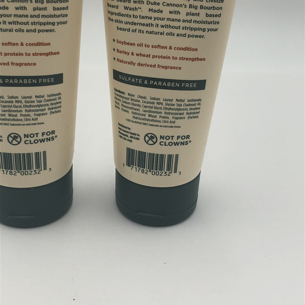 Duke Cannon Big Bourbon Beard Wash Buffalo Trace 6 Oz Lot of 2 - Men’s Grooming