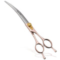 Professional Curved Dog Grooming Scissors 7.5'' Rose Gold Stainless Steel