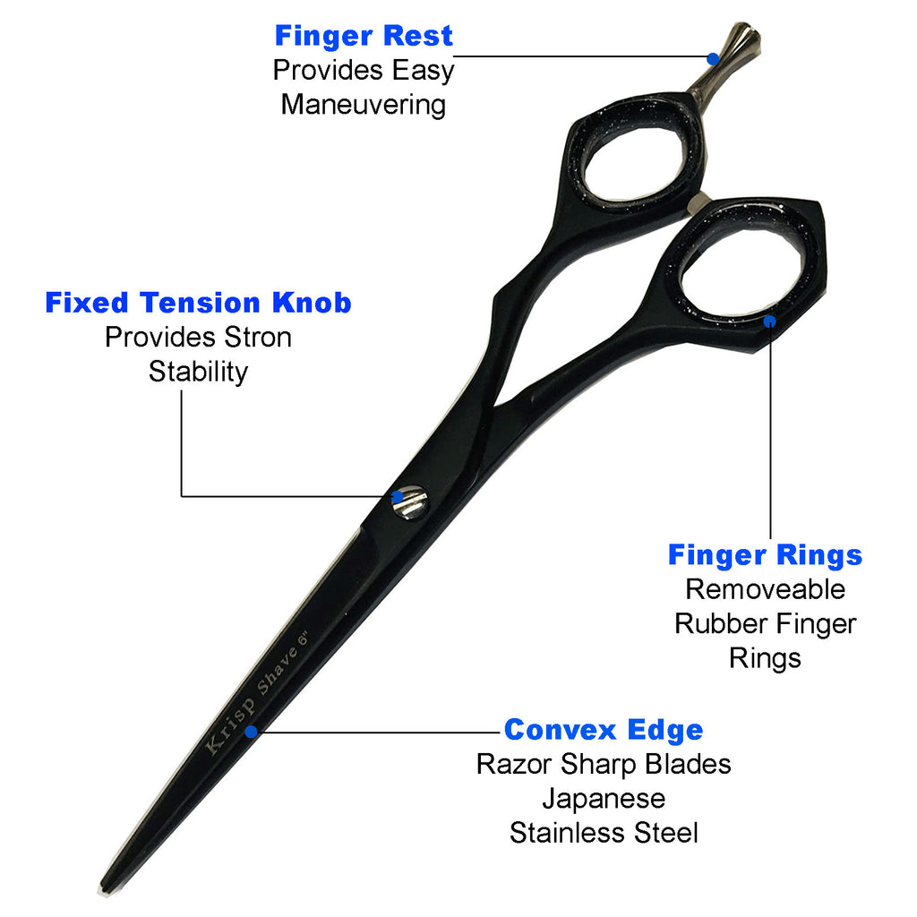 Professional 6-Inch Hair Cutting Scissors for Barbers and Home Use