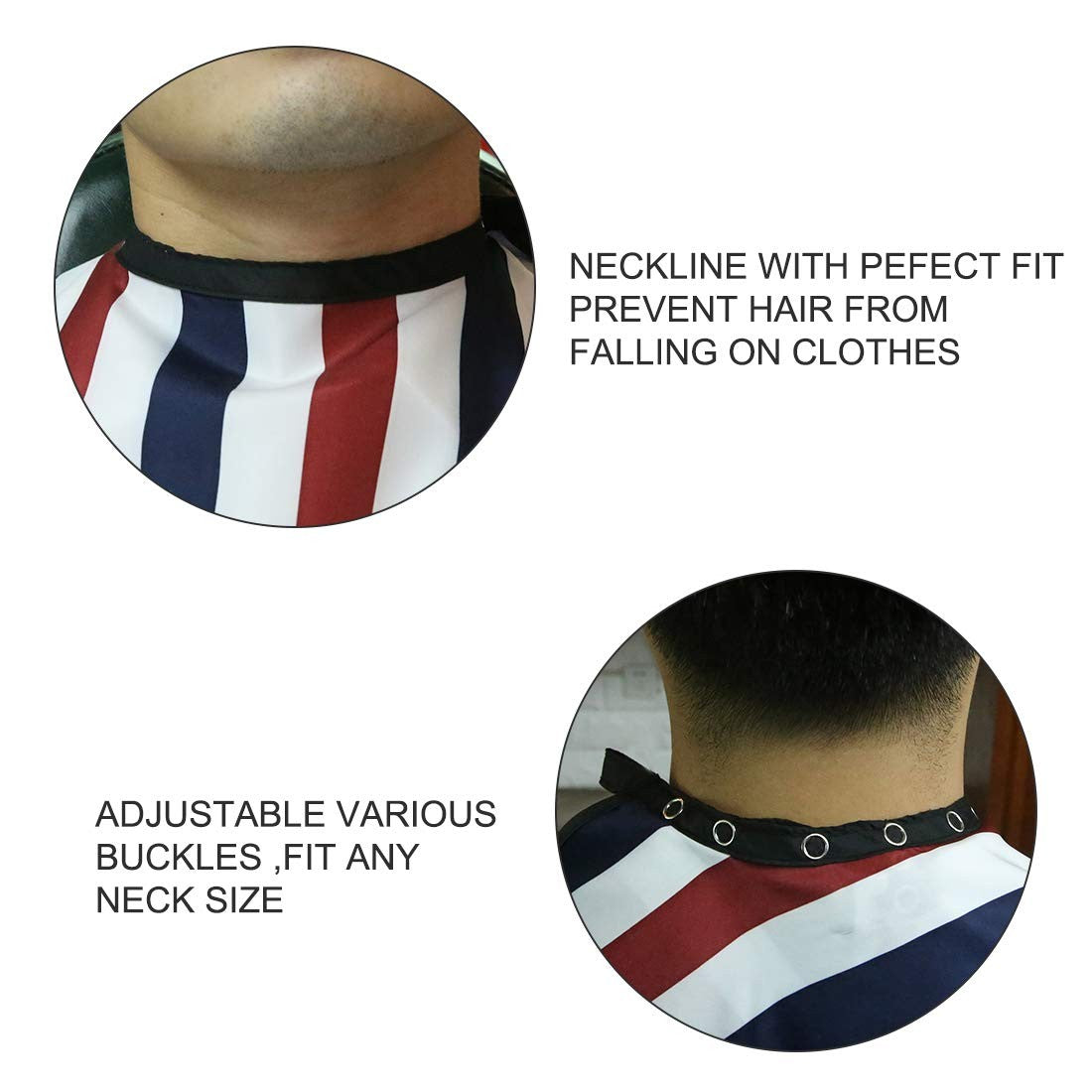 Professional Hair Cutting Cape with Snap Closure Waterproof 50x60 Inches
