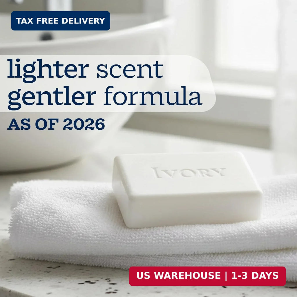 Gentle Plant-Based Bar Soap - 4 oz, 10 Pack, Hypoallergenic & Fragrance-Free