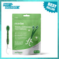 Disposable Travel Toothbrush Set with Toothpaste Floss and Scraper - 12 Pack