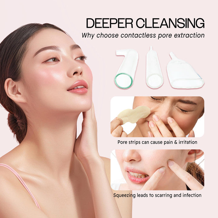 Vacuum Spray Glass Tube Set for Skin Care & Facial Extraction - 3 Pieces