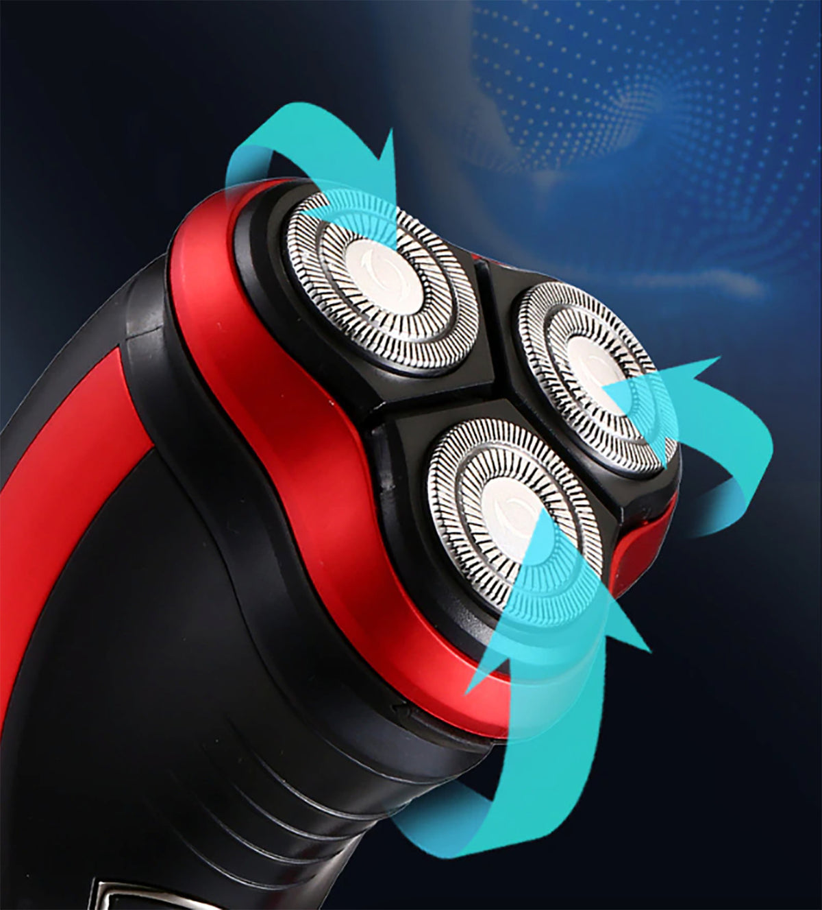 Men Waterproof Rotary Electric Shaver and Trimmer - Cordless Wet Dry 3D Shaving