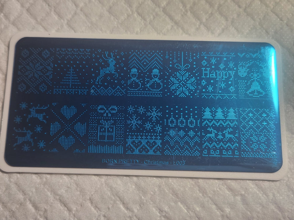 Born Pretty Christmas Nail Stamping Plate L003 - Holiday Nail Art Template