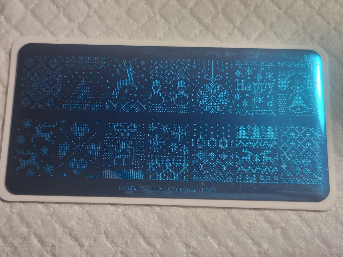 Born Pretty Christmas Nail Stamping Plate L003 - Holiday Nail Art Template