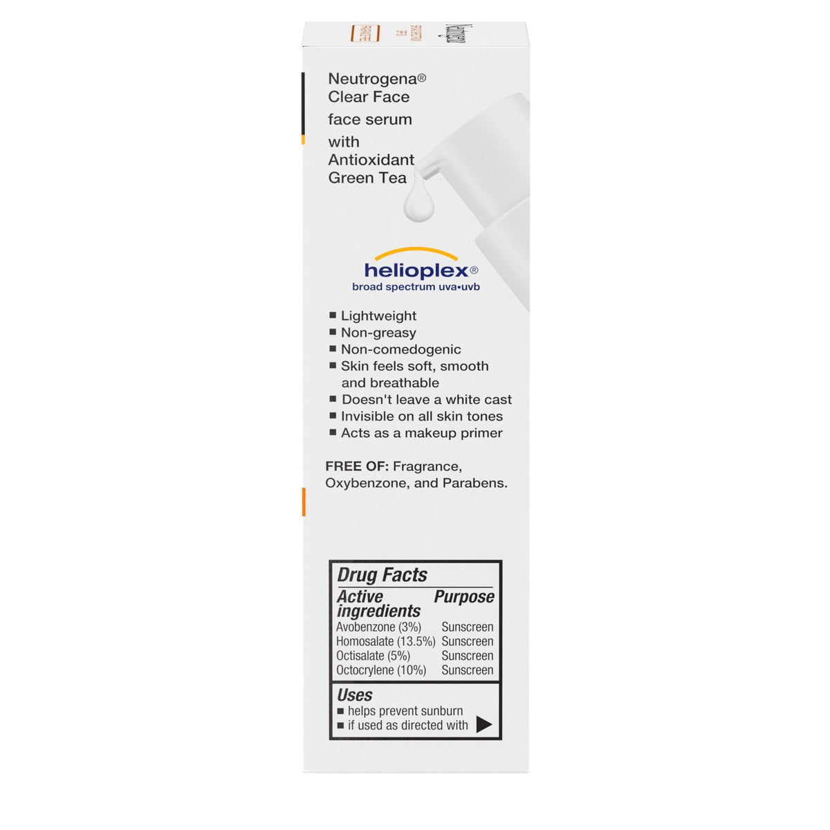 Broad Spectrum SPF 60 Face Sunscreen Serum with Green Tea - Lightweight & Non-Greasy