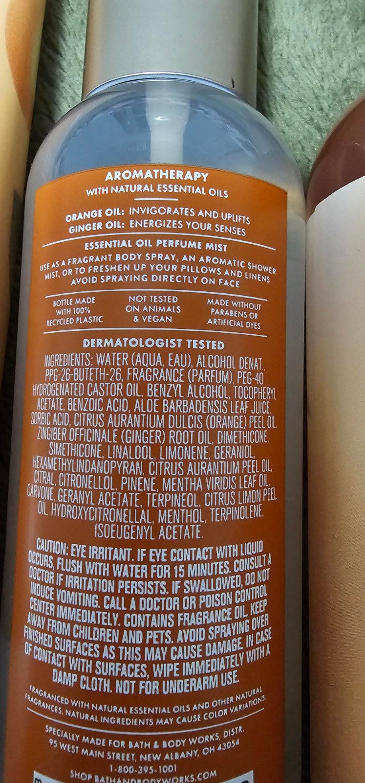 Orange & Ginger Aromatherapy Body Oil, Perfume, Wash & Cream Set