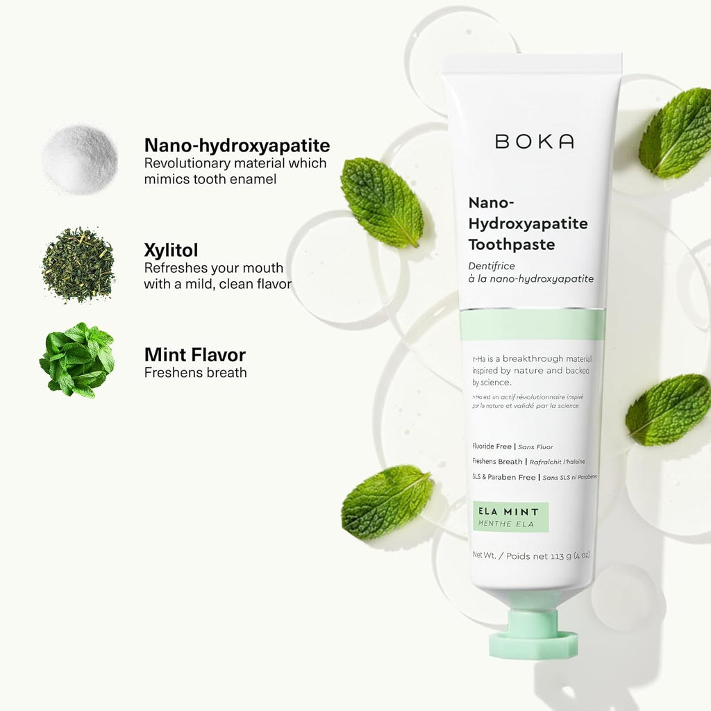 Nano Hydroxyapatite Fluoride-Free Toothpaste for Enamel Care - Natural & Vegan