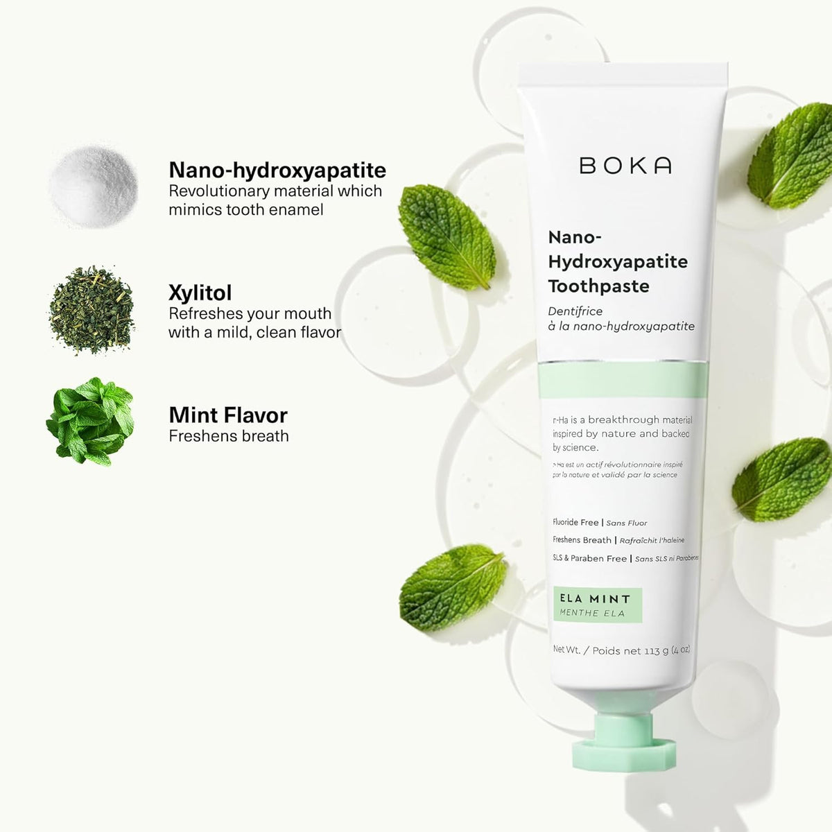 Nano Hydroxyapatite Fluoride-Free Toothpaste for Enamel Care - Natural & Vegan