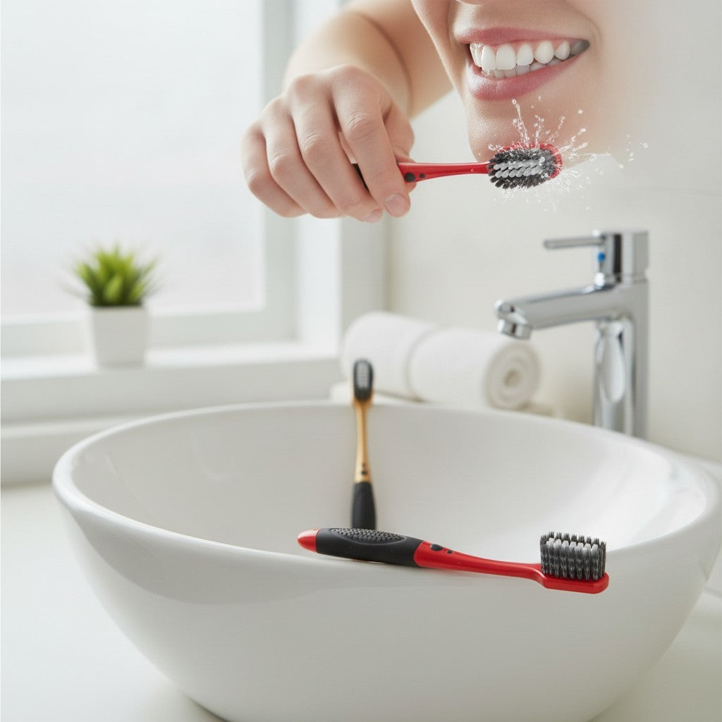 Manual Toothbrush Set for Adults - Whitening & Gentle Cleaning, 2 Pcs
