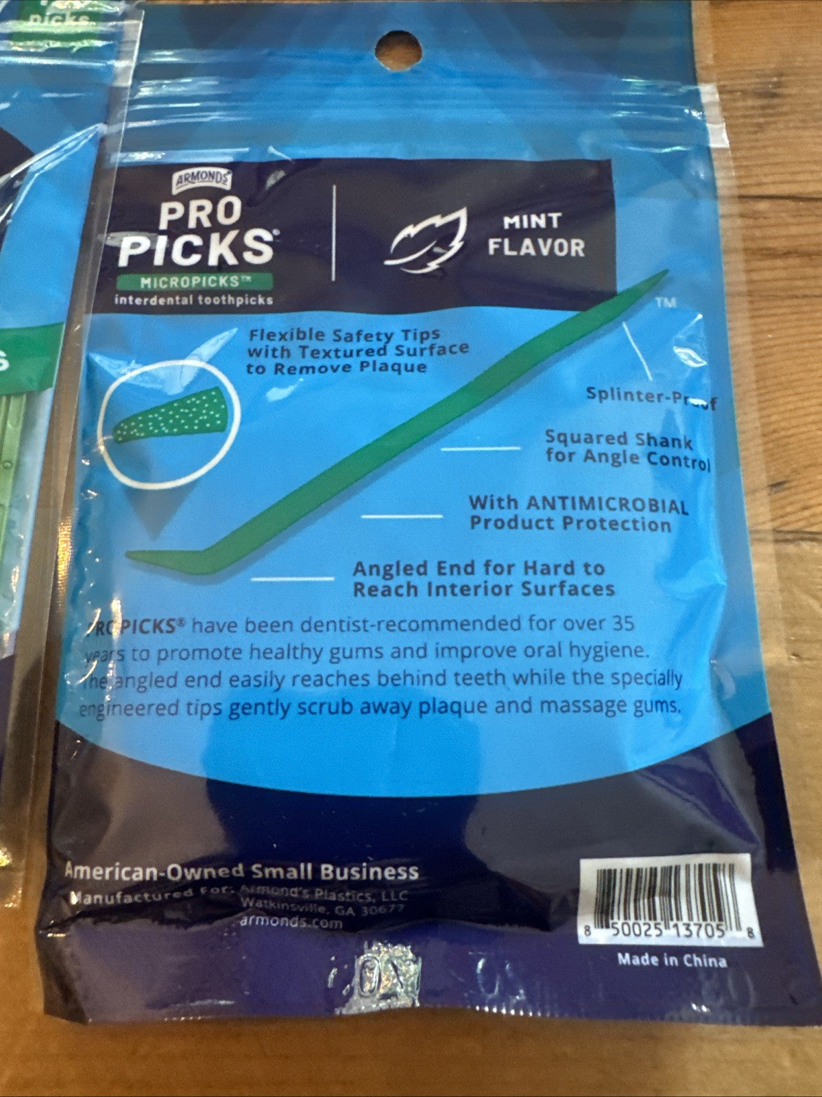 Plastic Toothpicks Pack - 2 Pouches, 120 Picks Each | MicroPicks