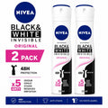 NIVEA Black & White Invisible Original Anti-Perspirant Spray 2 Pack 150ml