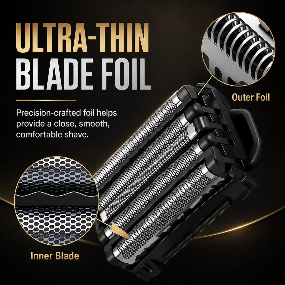 Replacement Foil & Blades Kit for Panasonic ARC5 5-Blade Razors – Multiple Pack Sizes
