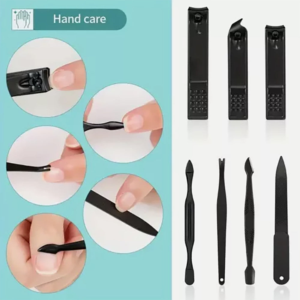 24-Piece Stainless Steel Nail Clipper Grooming Kit for Manicure Pedicure