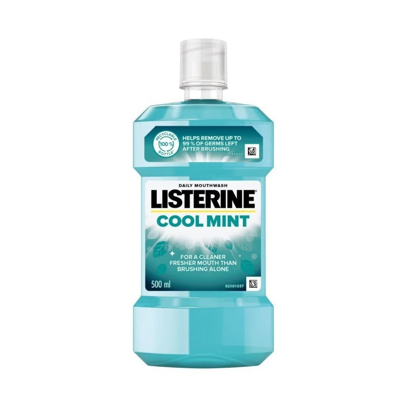Mouthwash Cool Mint 12-Pack - Alcohol-Free Oral Hygiene 500ml
