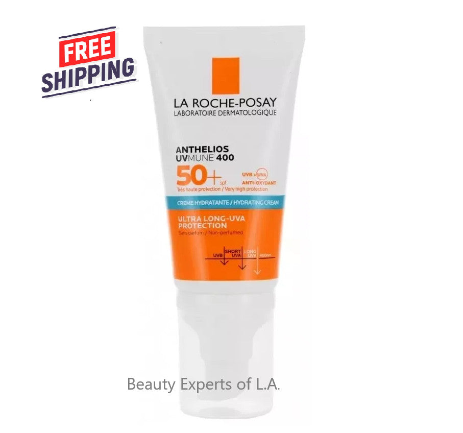 Moisturizing Sunscreen Cream SPF50 for Sensitive Skin - Fragrance Free, Water-Resistant, 50ml