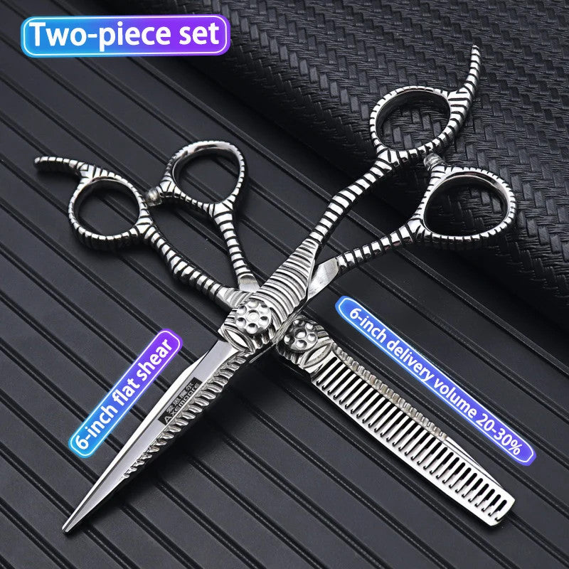 Professional Hairdressing Scissors - Stainless Steel Barber Shears 6 Inch