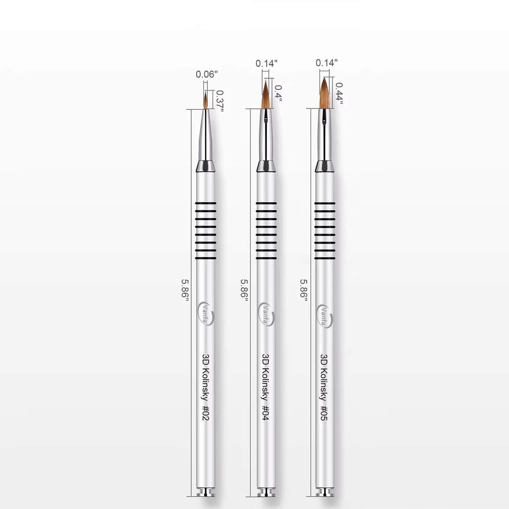 Vanfa Kolinsky Detailing Nail Art Brush #05 - Fine Precision Nail Design Tool